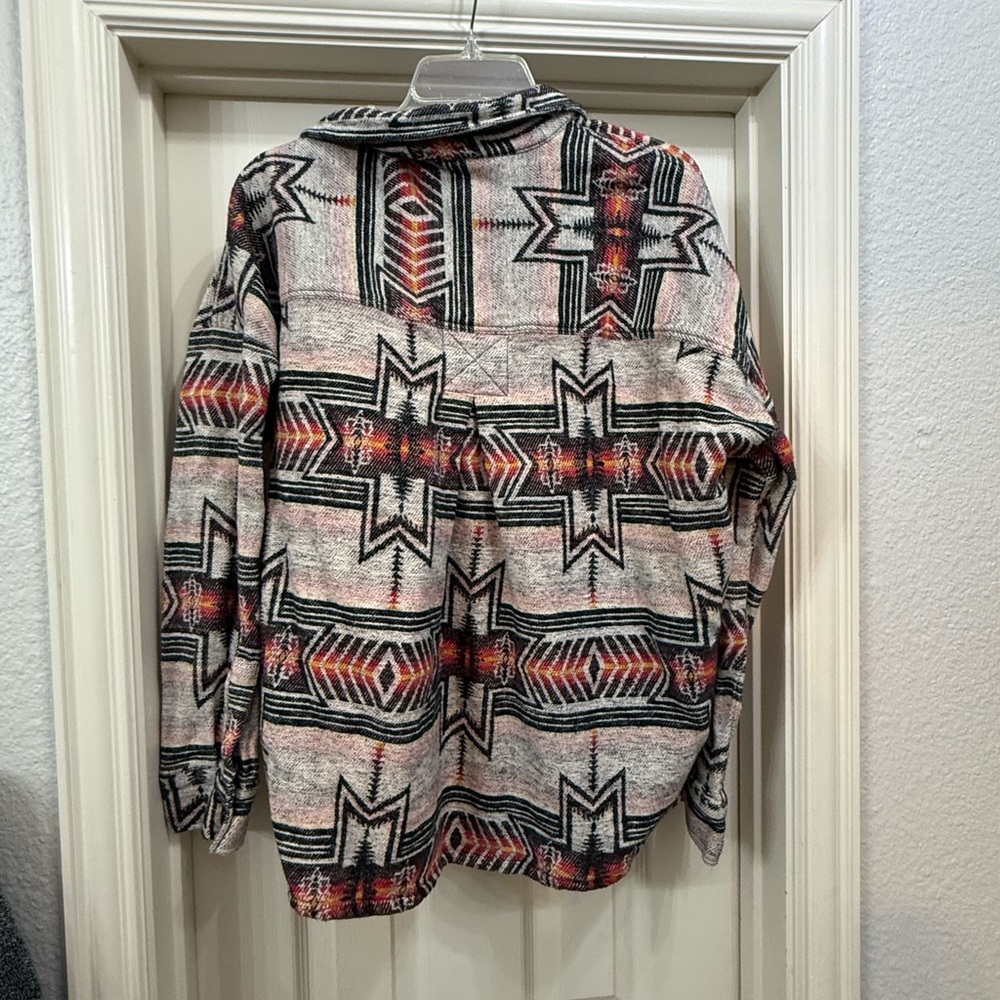 Aztec Pattern Button Down Shirt - Picture 7 of 9